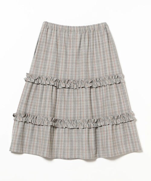 Ray BEAMS（レイビームス）の「【別注】MARMARI / フリル スカート（スカート・レディース・グレー/ブラック・ONE SIZE）」の4枚目の写真