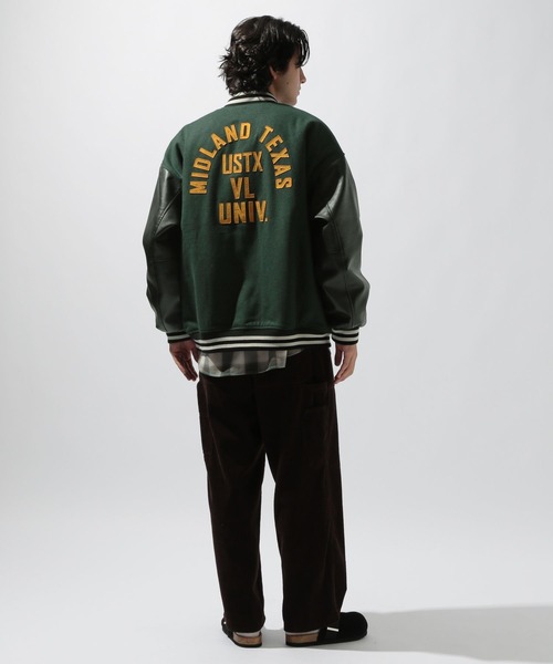 niko and...（ニコアンド）の「メルトンスタジアムブルゾン（ブルゾン・メンズ・ネイビー/グリーン・MEDIUM/LARGE）」の12枚目の写真