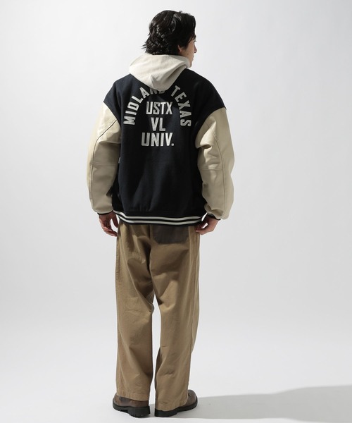 niko and...（ニコアンド）の「メルトンスタジアムブルゾン（ブルゾン・メンズ・ネイビー/グリーン・MEDIUM/LARGE）」の16枚目の写真