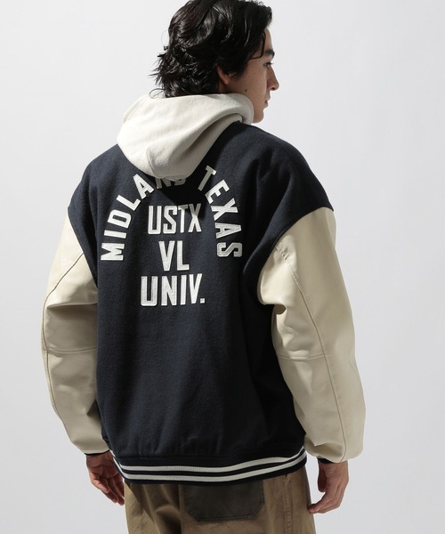 niko and...（ニコアンド）の「メルトンスタジアムブルゾン（ブルゾン・メンズ・ネイビー/グリーン・MEDIUM/LARGE）」の18枚目の写真