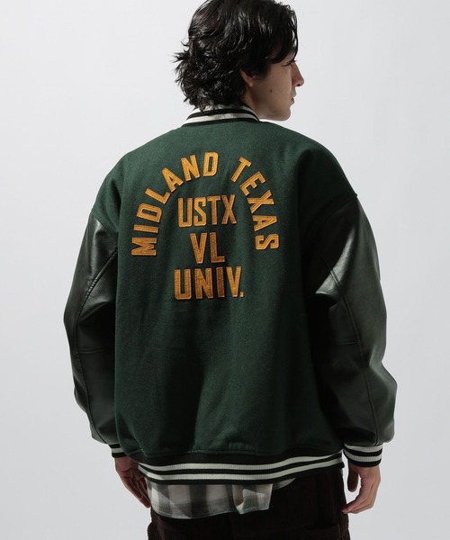 niko and...（ニコアンド）の「メルトンスタジアムブルゾン（ブルゾン・メンズ・ネイビー/グリーン・MEDIUM/LARGE）」の14枚目の写真