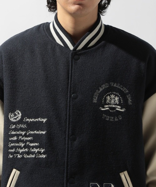 niko and...（ニコアンド）の「メルトンスタジアムブルゾン（ブルゾン・メンズ・ネイビー/グリーン・MEDIUM/LARGE）」の22枚目の写真