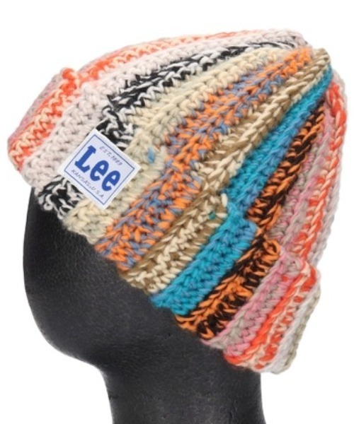 Lee（リー）の「Lee/リー ビーニー MULTI CROCHHET ニット帽 254076614（ニットキャップ/ビーニー・メンズ・ブラック/レインボー・FREE）」の5枚目の写真