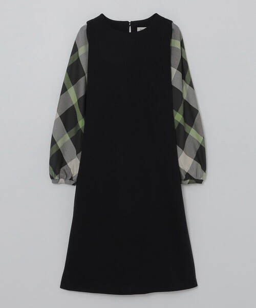 CB CRESTBRIDGE（シービークレストブリッジ）の「【Meシリーズ】スリーブチェックワンピース（ワンピース・レディース・ダークネイビー/ブラック・S/M）」の10枚目の写真