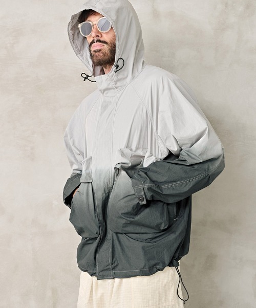 Kelen(ケレン)の「mj11186- HYATT STEP DYEING JACKET ダイイングジャケット(KLM26HJK1098)(ブルゾン・メンズ・ブルー/グリーン/ライトグレー/ピンク・38/40/42)」の6枚目の写真