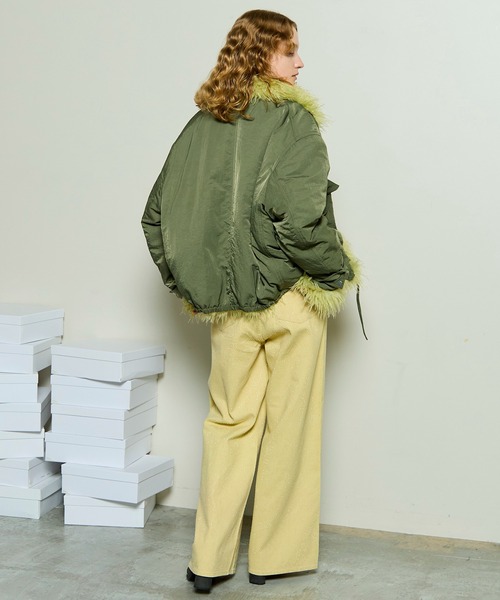 MAISON SPECIAL（メゾンスペシャル）の「Reversible Fur Blouson / リバーシブルファーブルゾン（ブルゾン・レディース・ブラック/カーキ/ホワイト・FREE）」の12枚目の写真