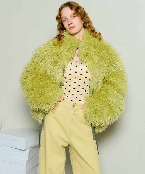 MAISON SPECIAL（メゾンスペシャル）の「Reversible Fur Blouson / リバーシブルファーブルゾン（ブルゾン・レディース・ブラック/カーキ/ホワイト・FREE）」の9枚目の写真