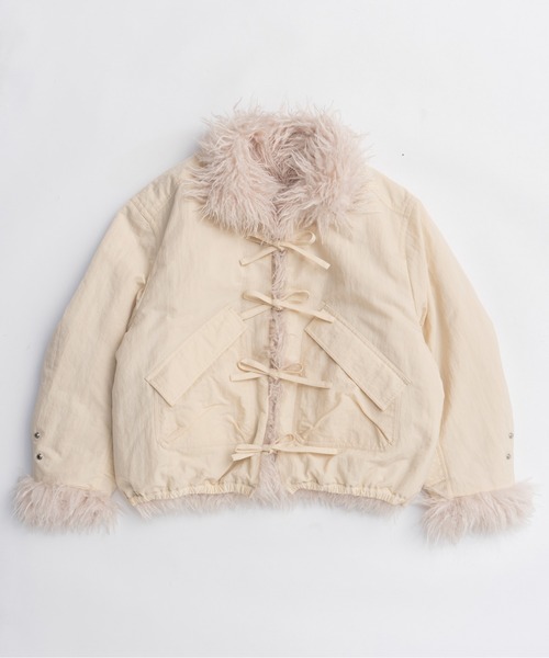 MAISON SPECIAL（メゾンスペシャル）の「Reversible Fur Blouson / リバーシブルファーブルゾン（ブルゾン・レディース・ブラック/カーキ/ホワイト・FREE）」の19枚目の写真