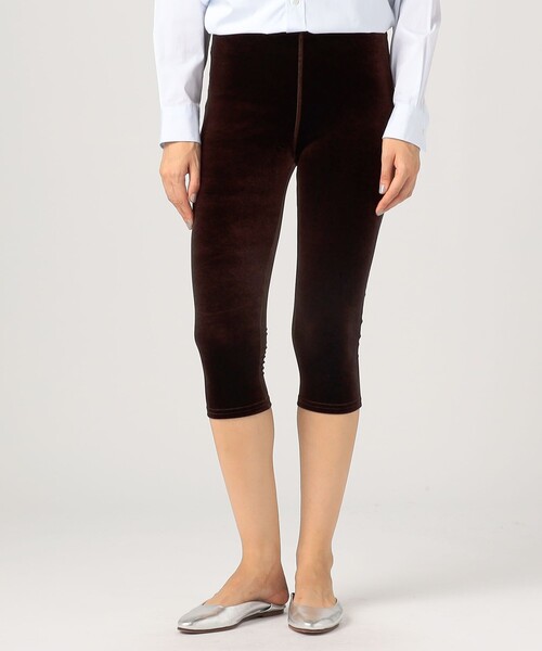 SIMONE WILD(シモーネワイルド)の「SIMONE WILD VELVET LONG SHORTS(その他パンツ・レディース・ブラック/ダークブラウン・M/S)」の4枚目の写真