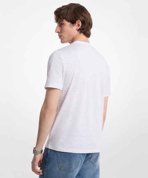 MICHAEL KORS(マイケルコース)の「シークイン ロゴ コットン Tシャツ(Tシャツ/カットソー・メンズ・ホワイト・L/M/S/XS/XL)」の2枚目の写真