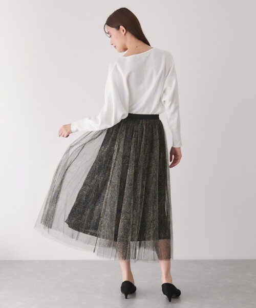 Jayro（ジャイロ）の「柄シアー重ねスカート（スカート・レディース・ブラック系その他・M）」の9枚目の写真