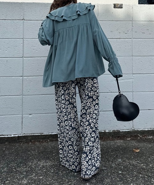 mi via loca（ミヴィアロカ）の「【アソート 】Vintageライク花柄/ドット/レオパード ワイドパンツ（その他パンツ・レディース・ネイビー/ブラウン/グレー/ベージュ・FREE）」の17枚目の写真