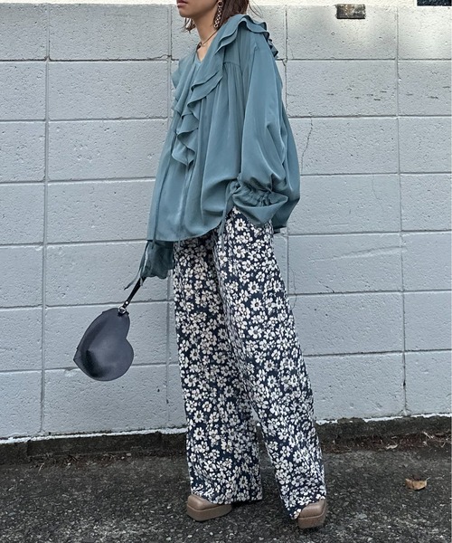 mi via loca（ミヴィアロカ）の「【アソート 】Vintageライク花柄/ドット/レオパード ワイドパンツ（その他パンツ・レディース・ネイビー/ブラウン/グレー/ベージュ・FREE）」の22枚目の写真