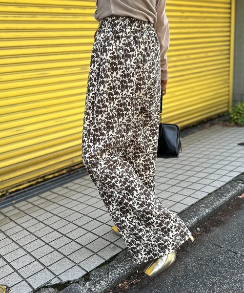 mi via loca（ミヴィアロカ）の「【アソート 】Vintageライク花柄/ドット/レオパード ワイドパンツ（その他パンツ・レディース・ネイビー/ブラウン/グレー/ベージュ・FREE）」の15枚目の写真
