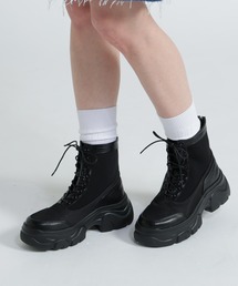 《直営店限定》LACE UP PLATFORM BOOTS/レースアッププラットフォームブーツ