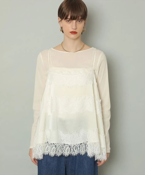 CADUNE カデュネ レースTOPS レースキャミブラウス（シャツ/ブラウス