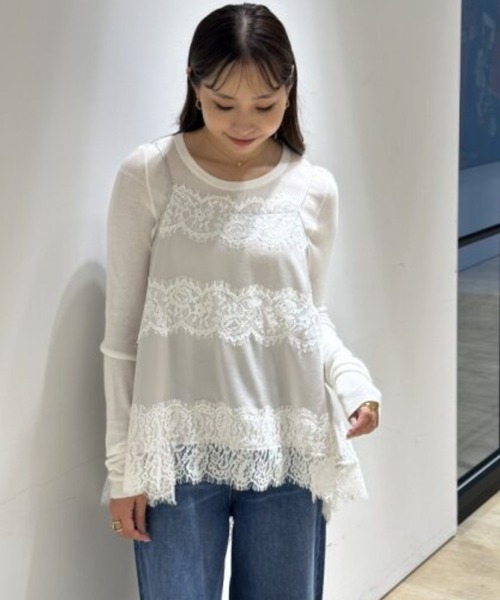 レースキャミブラウス（シャツ/ブラウス）｜CADUNE（カデュネ）の