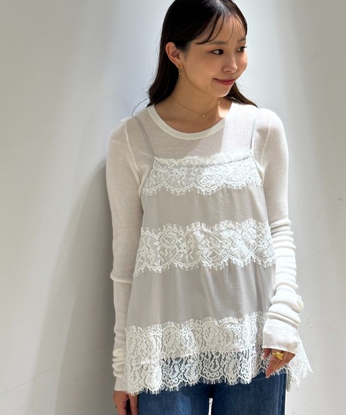 レースキャミブラウス（シャツ/ブラウス）｜CADUNE（カデュネ）の