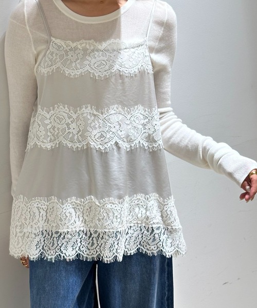 レースキャミブラウス（シャツ/ブラウス）｜CADUNE（カデュネ