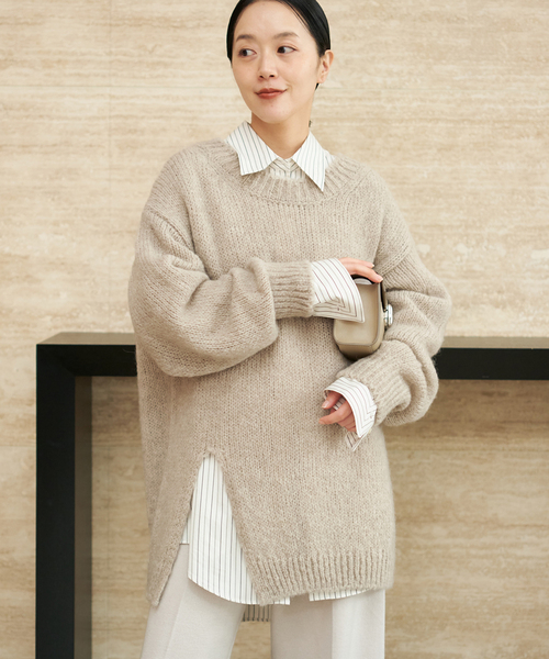 ★今期★ Plage Alpaca mix slit ニット Alpaca mix slit ニット（ニット/セーター）｜Plage（プラージュ）の