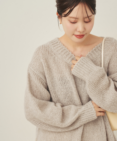 セール】Alpaca mix slit ニット(ニット/セーター)|Plage セール】Alpaca mix slit ニット(ニット/セーター)|Plage