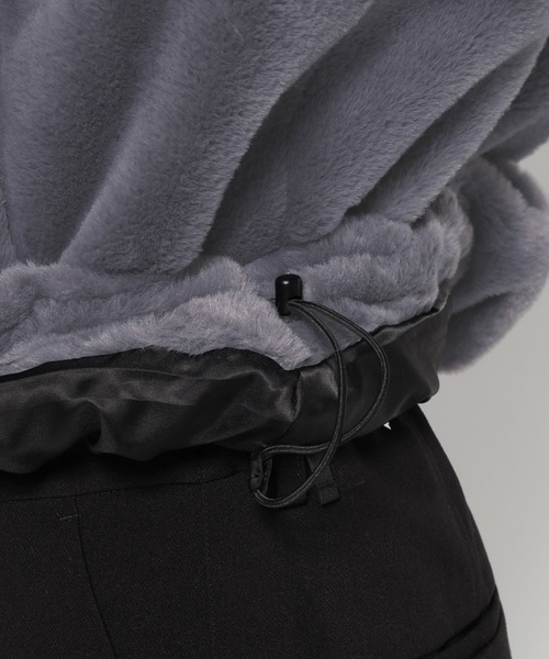 HARE（ハレ）の「コンパクトファーブルゾン(HARE)（ブルゾン・メンズ・グレー/パープル/オレンジ系その他/ブラック・MEDIUM/SMALL）」の9枚目の写真