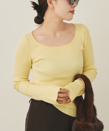 plage | easy care wide rib プルオーバー(ニット/セーター)