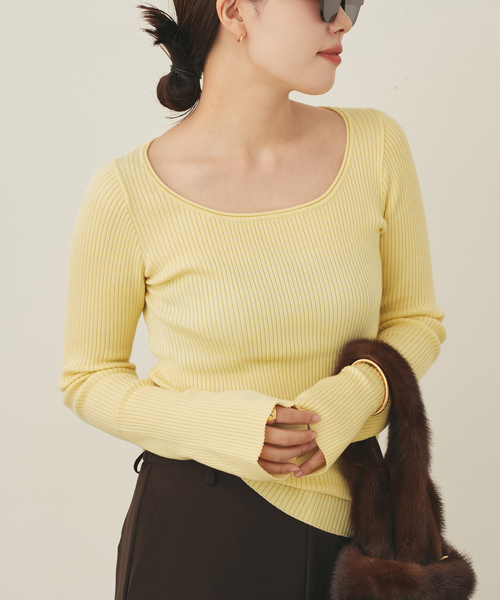 easy care wide rib プルオーバー（ニット/セーター）｜Plage