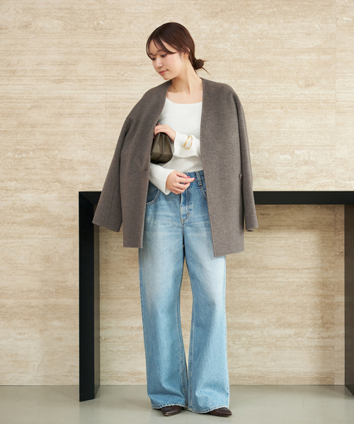 easy care wide rib プルオーバー（ニット/セーター）｜Plage