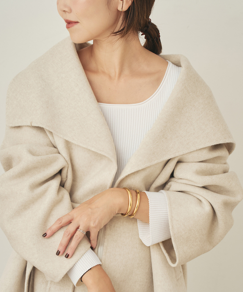 plage（プラージュ）の「easy care wide rib プルオーバー（ニット/セーター・レディース・ブラウン系その他/イエロー/ホワイト・FREE）」の14枚目の写真