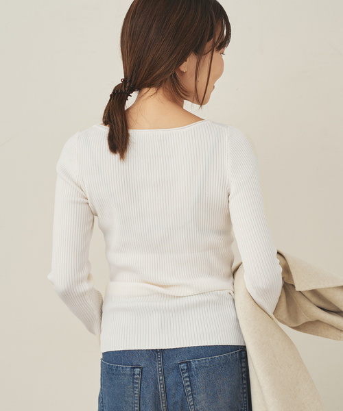 plage（プラージュ）の「easy care wide rib プルオーバー（ニット/セーター・レディース・ブラウン系その他/イエロー/ホワイト・FREE）」の18枚目の写真