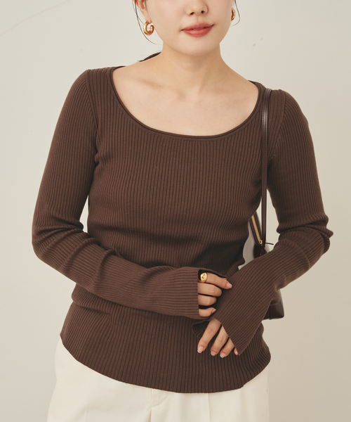 plage（プラージュ）の「easy care wide rib プルオーバー（ニット/セーター・レディース・ブラウン系その他/イエロー/ホワイト・FREE）」の22枚目の写真