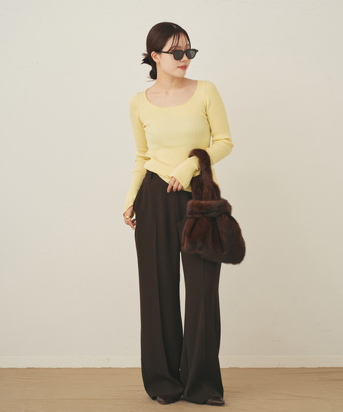 easy care wide rib プルオーバー（ニット/セーター）｜Plage