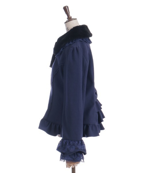 axes femme（アクシーズファム）の「ローズリボン付フリルコート（ピーコート・レディース・ホワイト/ネイビー/ピンク・MEDIUM/LARGE）」の16枚目の写真