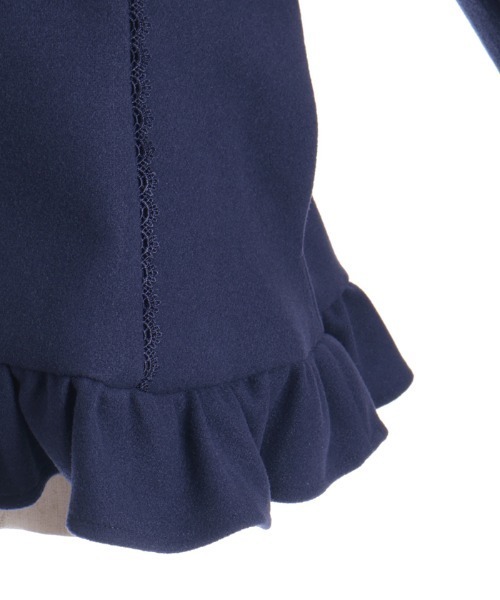 axes femme（アクシーズファム）の「ローズリボン付フリルコート（ピーコート・レディース・ホワイト/ネイビー/ピンク・MEDIUM/LARGE）」の19枚目の写真