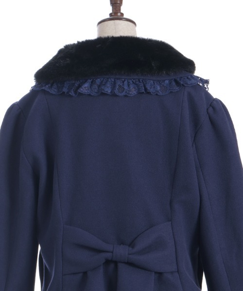 ローズリボン付フリルコート（ピーコート）｜axes femme（アクシーズ