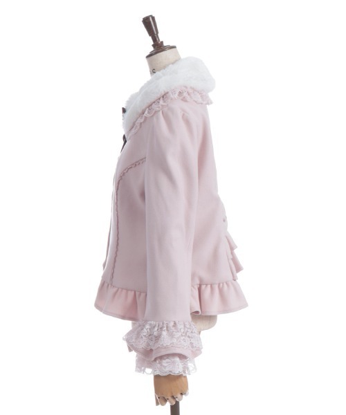 ローズリボン付フリルコート（ピーコート）｜axes femme（アクシーズ