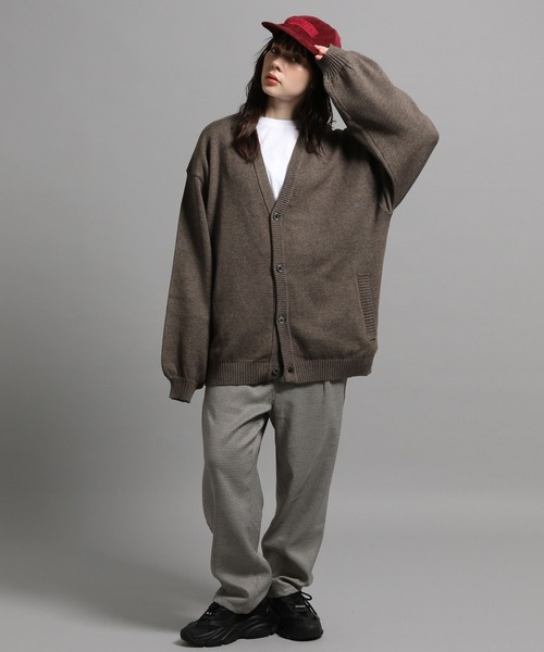 GEORGE'S（ジョージズ）の「メランジカーディガン（カーディガン/ボレロ・メンズ・グレー/モカ・MEDIUM/LARGE）」の3枚目の写真