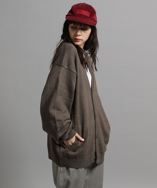 GEORGE'S（ジョージズ）の「メランジカーディガン（カーディガン/ボレロ・メンズ・グレー/モカ・MEDIUM/LARGE）」の9枚目の写真