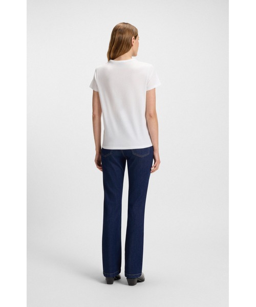 BOSS(ボス)の「スリムフィット シルケットコットン Tシャツ Double Bモノグラム(Tシャツ/カットソー・レディース・ホワイト・XL/S/XS/M)」の5枚目の写真