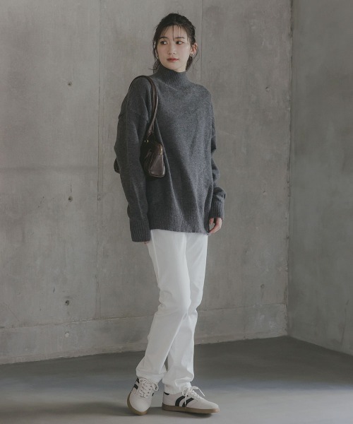 slattgir(スラットジール)の「高身長 ハイネックニット(セットアップ対応)(トールサイズ)Essenave(ニット/セーター・レディース・グレー/ブラウン/ネイビー・TM/TL/TLL/T3L/T4L/T5L)」の11枚目の写真