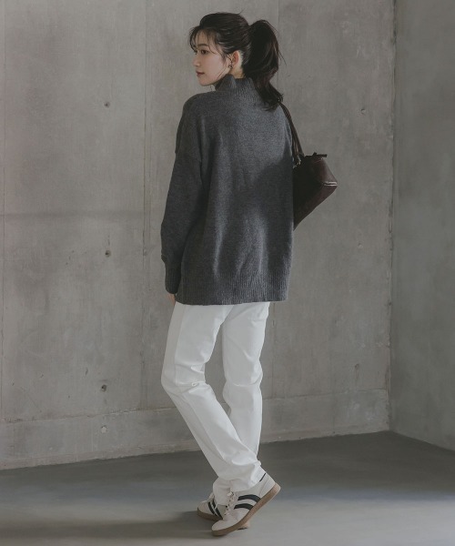 slattgir(スラットジール)の「高身長 ハイネックニット(セットアップ対応)(トールサイズ)Essenave(ニット/セーター・レディース・グレー/ブラウン/ネイビー・TM/TL/TLL/T3L/T4L/T5L)」の12枚目の写真