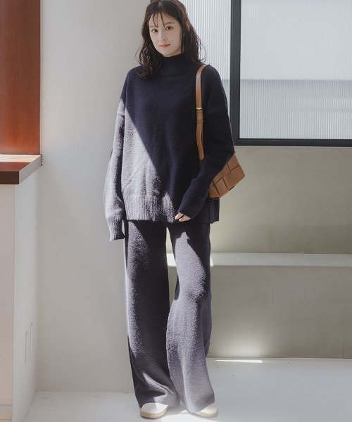 slattgir(スラットジール)の「高身長 ハイネックニット(セットアップ対応)(トールサイズ)Essenave(ニット/セーター・レディース・グレー/ブラウン/ネイビー・TM/TL/TLL/T3L/T4L/T5L)」の22枚目の写真