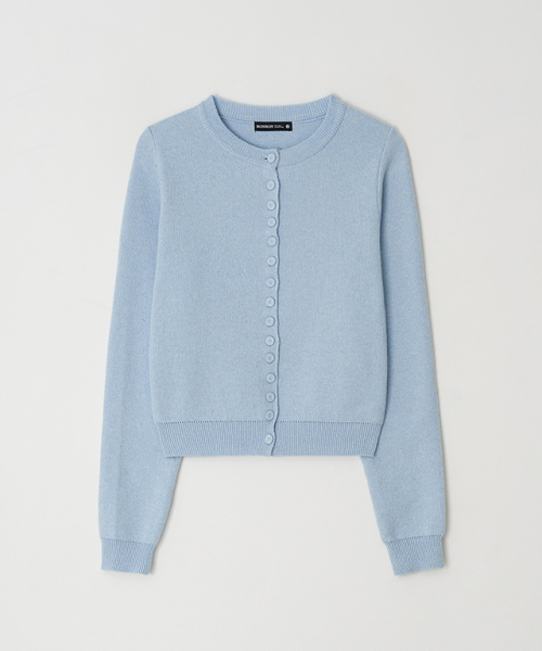 BUTTON UP KNIT CARDIGAN SOFT BLUE