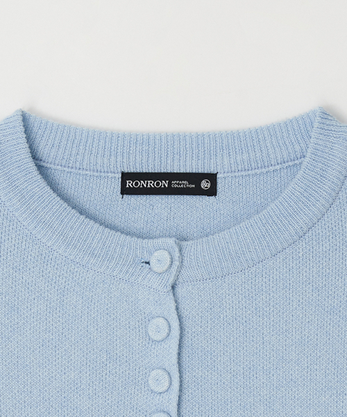 RONRON(ロンロン)の「BUTTON UP KNIT CARDIGAN SOFT BLUE(カーディガン/ボレロ・レディース・その他・FREE)」の6枚目の写真