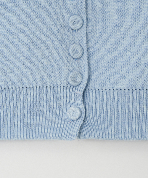 RONRON(ロンロン)の「BUTTON UP KNIT CARDIGAN SOFT BLUE(カーディガン/ボレロ・レディース・その他・FREE)」の4枚目の写真