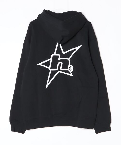 HUF(ハフ)の「HUF H STAR LOGO P/O HOODIE ハフ Hスタープリント パーカー(パーカー・メンズ・ホワイト系1/ブラウン系1/ブラック・SMALL/MEDIUM/LARGE/X-LARGE)」の4枚目の写真