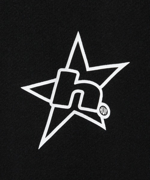 HUF(ハフ)の「HUF H STAR LOGO P/O HOODIE ハフ Hスタープリント パーカー(パーカー・メンズ・ホワイト系1/ブラウン系1/ブラック・SMALL/MEDIUM/LARGE/X-LARGE)」の7枚目の写真
