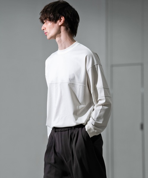 CITY TOKYO（シティトウキョウ）の「【CITY TOKYO/シティートーキョー】フィブリルフットボールロンT（Tシャツ/カットソー・メンズ・オフホワイト・2/1）」の3枚目の写真