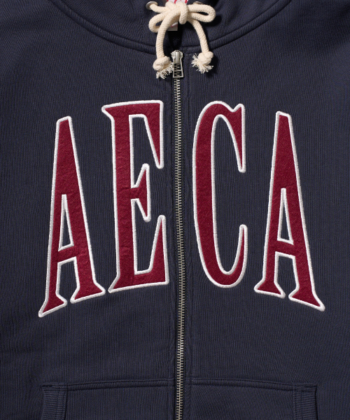 AECA(エイカ)の「AECA APPLIQUE ZIP UP HOODIE-NAVY(パーカー・レディース・その他・LARGE/X-LARGE/SMALL/MEDIUM)」の3枚目の写真